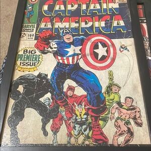 Captain America Comic Art Print